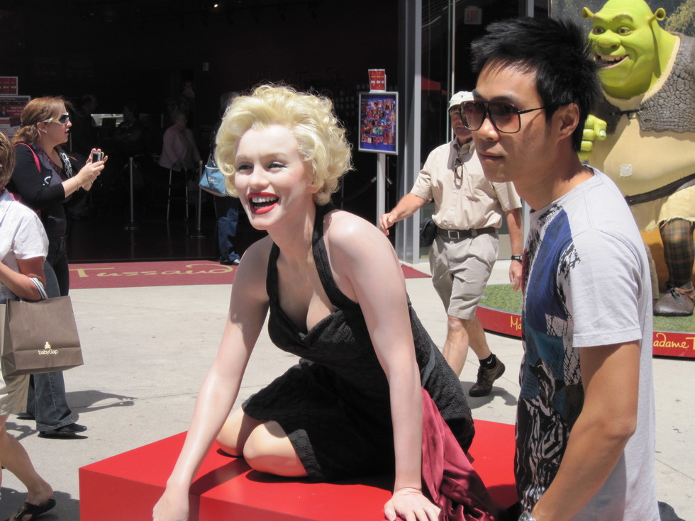 Faux Marilyn Monroe on Hollywood Boulevard
