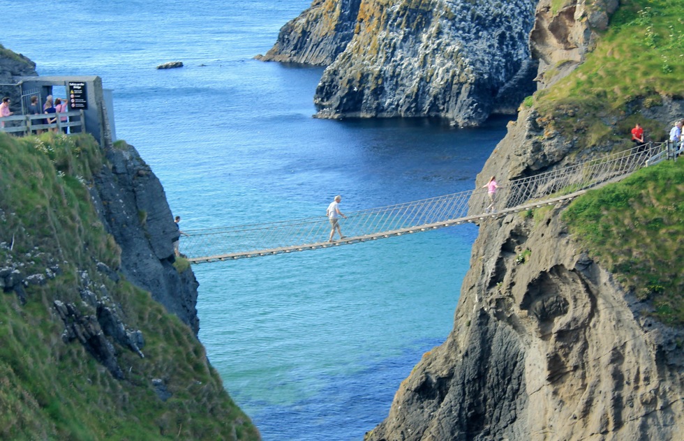 Carrick-a-Rede Rope Bridge on the Antrim Coast in Northern Ireland